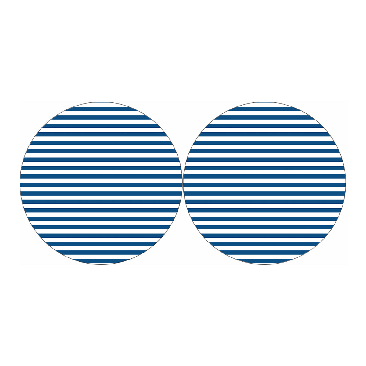Blue And White Striped Pattern Print Car Coasters