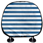 Blue And White Striped Pattern Print Car Headrest Covers