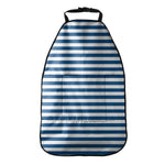 Blue And White Striped Pattern Print Car Seat Organizers