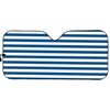 Blue And White Striped Pattern Print Car Sun Shade