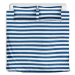 Blue And White Striped Pattern Print Duvet Cover Bedding Set