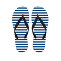 Blue And White Striped Pattern Print Flip Flops