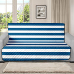 Blue And White Striped Pattern Print Futon Protector