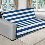 Blue And White Striped Pattern Print Futon Protector