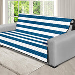 Blue And White Striped Pattern Print Futon Protector