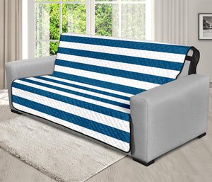 Blue And White Striped Pattern Print Futon Protector