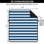 Blue And White Striped Pattern Print Futon Protector