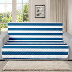 Blue And White Striped Pattern Print Futon Protector