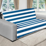 Blue And White Striped Pattern Print Futon Protector