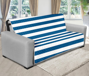 Blue And White Striped Pattern Print Futon Protector