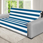 Blue And White Striped Pattern Print Futon Protector