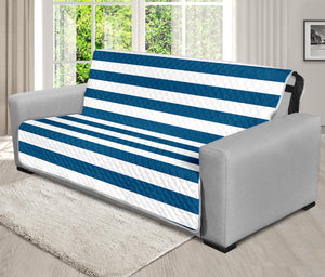 Blue And White Striped Pattern Print Futon Protector