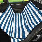 Blue And White Striped Pattern Print Pet Car Back Seat Cover