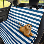 Blue And White Striped Pattern Print Pet Car Back Seat Cover