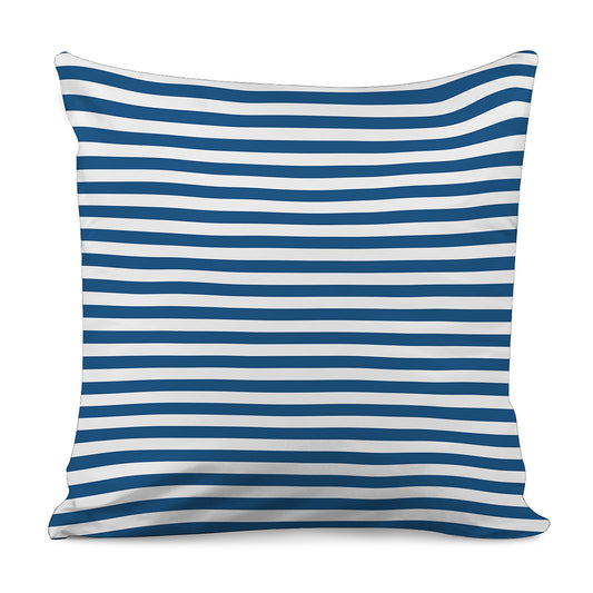 Blue And White Striped Pattern Print Pillow Cover