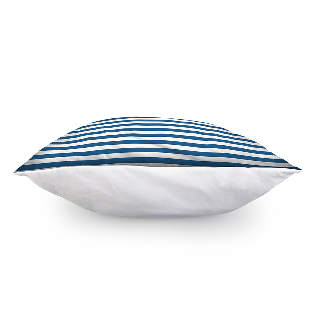 Blue And White Striped Pattern Print Pillow Cover