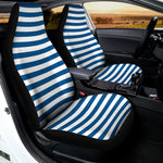 Blue And White Striped Pattern Print Universal Fit Car Seat Covers