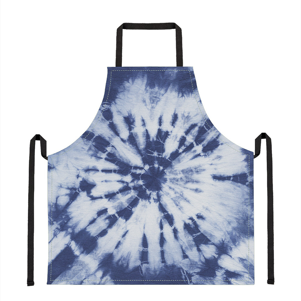 Blue And White Tie Dye Print Apron