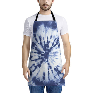 Blue And White Tie Dye Print Apron