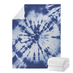 Blue And White Tie Dye Print Blanket