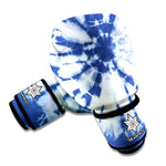 Blue And White Tie Dye Print Boxing Gloves