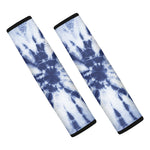 Blue And White Tie Dye Print Car Seat Belt Covers