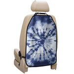 Blue And White Tie Dye Print Car Seat Organizers