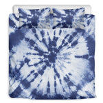 Blue And White Tie Dye Print Duvet Cover Bedding Set