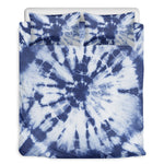 Blue And White Tie Dye Print Duvet Cover Bedding Set