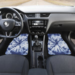 Blue And White Tie Dye Print Front Car Floor Mats