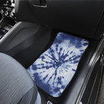 Blue And White Tie Dye Print Front Car Floor Mats