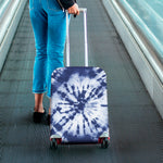 Blue And White Tie Dye Print Luggage Cover
