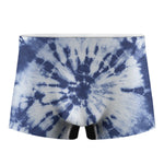 Blue And White Tie Dye Print Men's Boxer Briefs