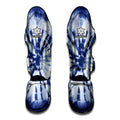 Blue And White Tie Dye Print Muay Thai Shin Guards
