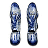 Blue And White Tie Dye Print Muay Thai Shin Guard