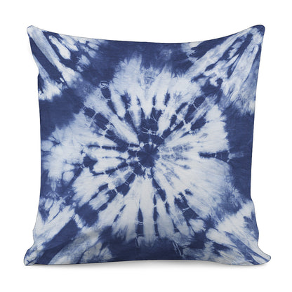 Blue And White Tie Dye Print Pillow Cover