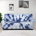 Blue And White Tie Dye Print Sofa Cover
