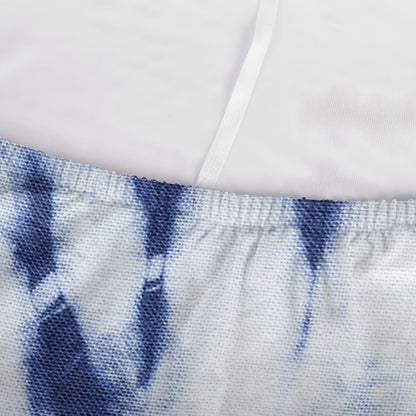 Blue And White Tie Dye Print Sofa Cover
