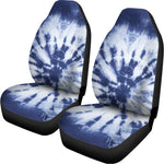 Blue And White Tie Dye Print Universal Fit Car Seat Covers