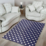 Blue And White USA Star Pattern Print Area Rug