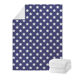 Blue And White USA Star Pattern Print Blanket