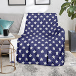Blue And White USA Star Pattern Print Blanket