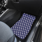 Blue And White USA Star Pattern Print Front Car Floor Mats