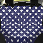 Blue And White USA Star Pattern Print Pet Car Back Seat Cover