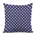 Blue And White USA Star Pattern Print Pillow Cover