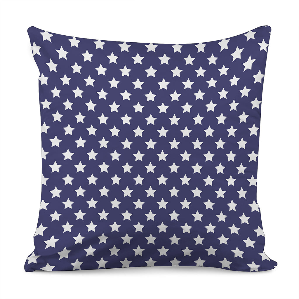 Blue And White USA Star Pattern Print Pillow Cover