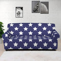 Blue And White USA Star Pattern Print Sofa Cover