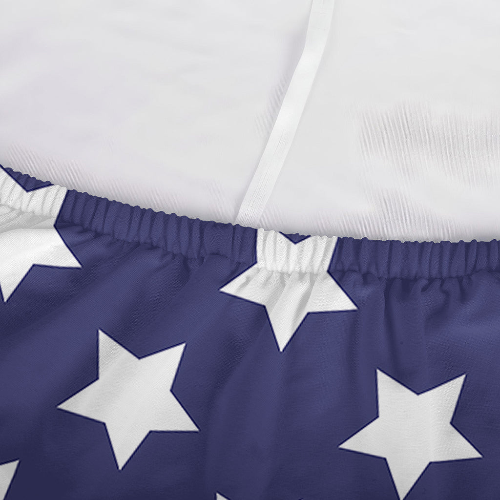 Blue And White USA Star Pattern Print Sofa Cover