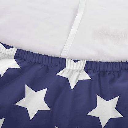 Blue And White USA Star Pattern Print Sofa Cover