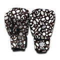 Blue And White Vegan Pattern Print Boxing Gloves